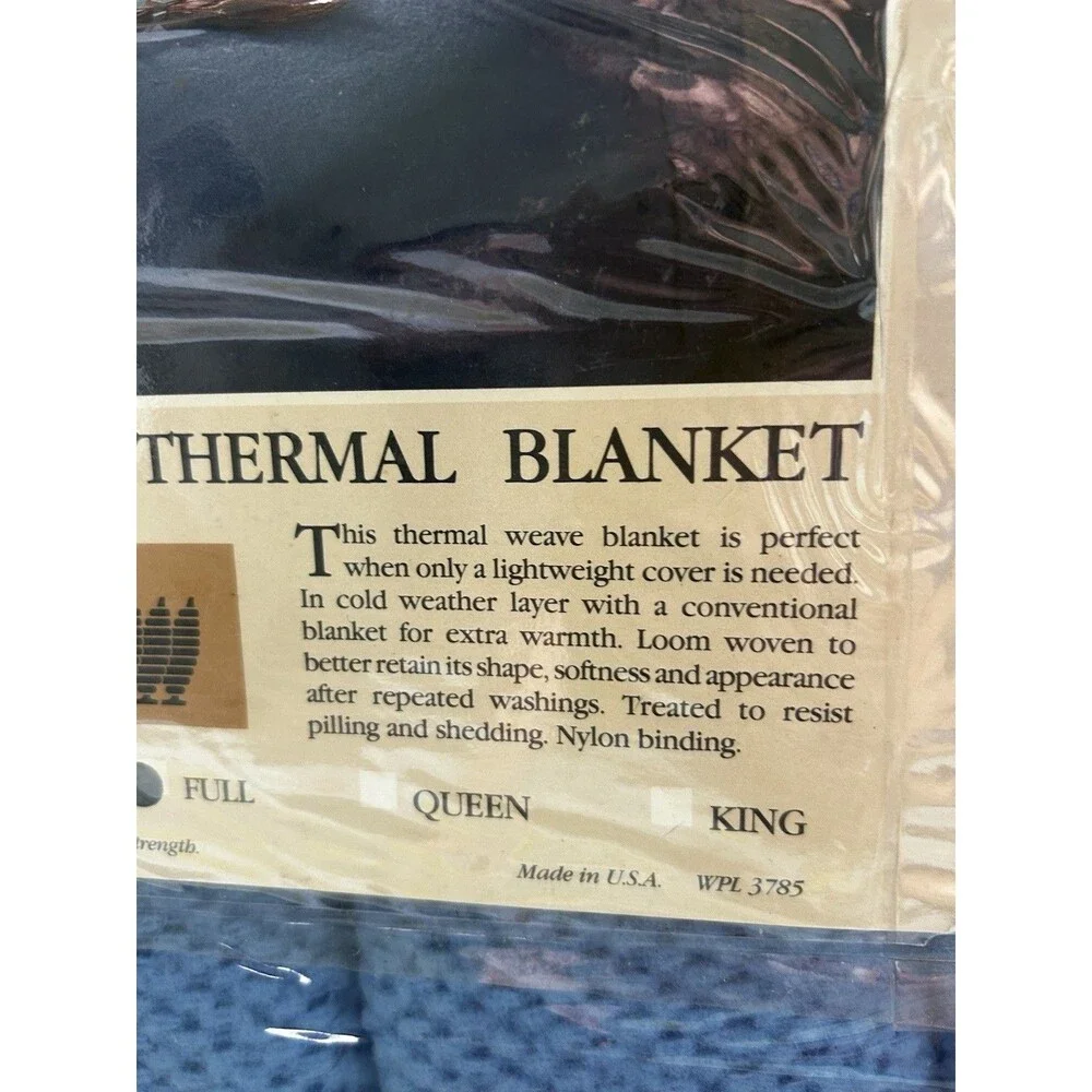 Vintage Faribo Thermal Blanket Full Vintage Size Fits Modern Queen Approx. 91x95